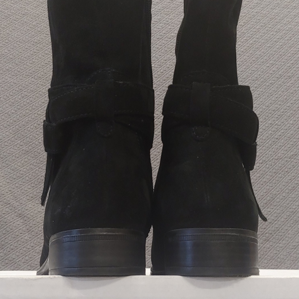 Naturalizer Jordan Suede Riding Boot Black- 8W - Picture 6 of 15